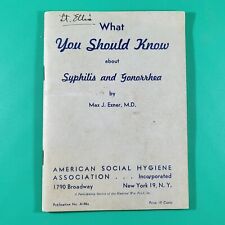 Original WWII What You Should Know About Syphilis And Gonorrhea Booklet picture