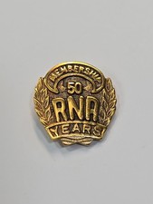 RNA 50 Year Membership Lapel Pin Royal Neighbors of America Gold Color picture
