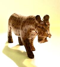 Vintage African Hand Carved Wooden Spotty Leopard/Jaguar picture
