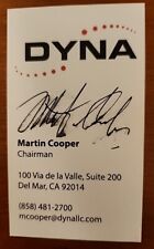 Martin Cooper Autograph Signed Business card Cell Phone Creator See Description  picture