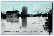 1913 Curtis Avenue North Flood at Middletown Ohio OH Antique Postcard picture