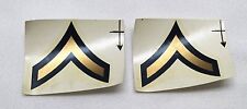 US WWII Private Rank Insignia Chevron Waterslide Decal lot of two Z2217 picture