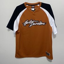 Harley Davidson Men’s Embroidered V-Neck Jersey Shirt Size XL picture