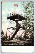 Postcard New Iron Tower US Flag Mount Agassiz New Hamsphire DB 1909 Posted picture