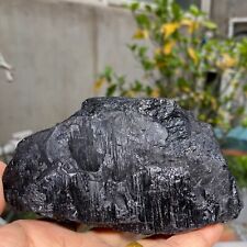 1145g Large Glossy Black Tourmaline Natural Crystal Gemstone Healing Specimen picture
