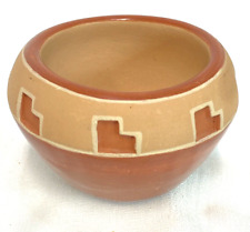 Native American Indian Art Pottery Engraved Pot Bowl Rosita De Herrera Pueblo NM picture