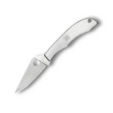 Spyderco HoneyBee Micro-Size SLIPIT Folding Knife Stainless Handle Plain C137P picture