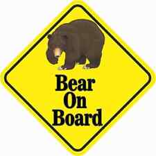 5in x 5in Bear On Board Magnet Car Truck Vehicle Magnetic Sign picture