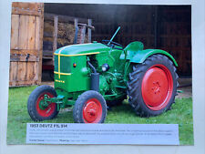 1953 Deutz F1L 514 Tractor Photo With Description 8.5x11 picture