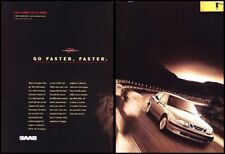 1999 SAAB 95 9-5 go Faster 2-page Original Advertisement Print Art Car Ad D123 picture
