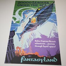 20,000 Leagues Under the Sea Authentic Disney Poster 12x18 WDW Fantasyland picture