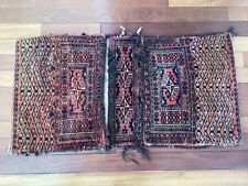 Antique Middle Eastern Baluch Camel Saddle Bag Oriental Rug for Pillows 41”x21” picture