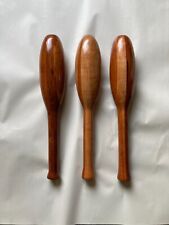lot of 3 WOODEN JUGGLING CLUBS  14