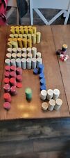 VINTAGE POKER CHIPS CASINO CAREER INSTITUTE CLAY CHIPS DICE HUGE LOT picture