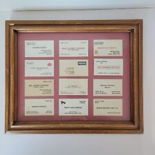 Vintage Business Card Collection Framed Famous Men picture