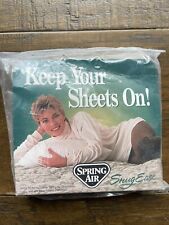 Vtg 1997 VANNA WHITE for SPRING AIR Mattress Snug Ease Sheet Connectors Sealed picture