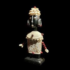 African Limited Edition white Beaded Namji Doll Home Décor statue-G1070 picture