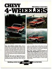 1973 Chevy Truck / Blazer / Suburban - Original Print Ad (8x11)  - Advertisement picture