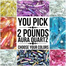 2 Lbs Aura Quartz Raw Crystal Points (You Pick) Bulk  Wholesale picture