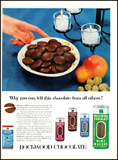 1953 Rockwood Chocolate mint wafers rum woman's hand retro photo print ad L97 picture