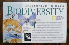 Map poster Millennium in maps Biodiversity Nat Geo National Geographic Magazine picture