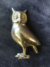 Vintage MCM Brass Owl Bird Figure Statue 7