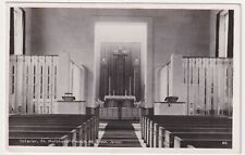 UK JERSEY MILLBROOK REAL PHOTO INTERIOR ST MATTHEWS 1949 TO BEEDING, STEYNING picture