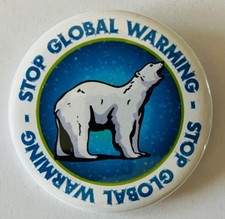 Stop Global Warming button Polar Bears Ice Melt Arctic Ecology Environment cause picture