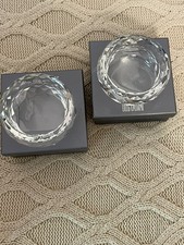 Oleg Cassini Round Crystal  Votives NIB Set of 2 picture