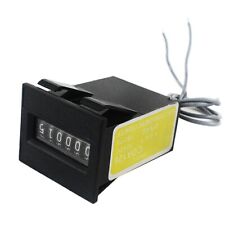 12V DC 6 Digit Impulse Counter Mechanical Wire Leads Base VDC picture