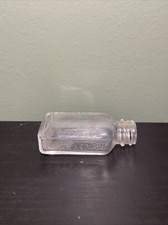 Bayer Aspirin Embossed Glass Bottle Lettering On Sides 3.5” Variant No Label picture