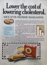 1973 Promise Margerine Original Vintage Print Ad Low Cholesterol Wall Art Decor picture