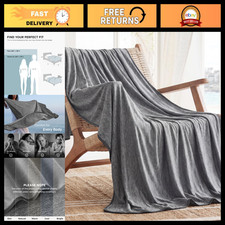 Bedsure Silky Soft Cooling Blanket for Hot Sleepers, Throw XL, Dark Grey picture