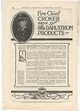 1911 Dahlstrom Metallic Doors Ad: FDNY NYFD Fire Chief Edward Croker Picture picture
