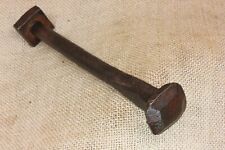 Large Old Square Rose Head 7 1/2” Bolt & Nut 1800’s Barn Blacksmith Made Iron picture