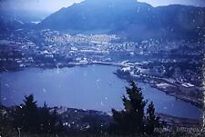 1940s Aerial View Cityscape Bergen Norway Glass Covered Kodachrome Color Slide picture