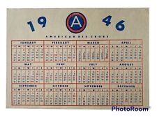 Desk Table 1946 Calendar American National Red Cross Small Collectible 8 x 6 in  picture