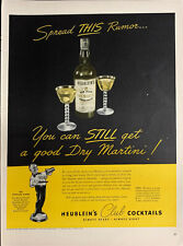 Vintage 1942 Heublein's Club Cocktails Dry Martini  Print Ad Advertisement picture