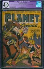 Planet Comics #27 ⭐ CGC 4.0 Restored ⭐ GGA Fiction House Golden Age Comic 1943 picture