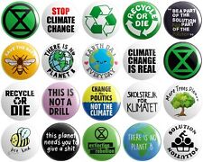 20 x Climate Change BUTTON PIN BADGES 25mm 1 INCH | Extinction Rebellion  picture