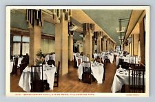 Yellowstone Park WY-Wyoming, Grand Canyon Hotel Dining Room Vintage Postcard picture