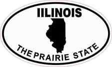 5in x 3in Oval Illinois the Prairie State Sticker Car Truck Vehicle Bumper Decal picture