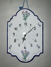 Williams Sonoma Vintage Thymus Hand-Painted Porcelain Wall Clock Made in Italy picture