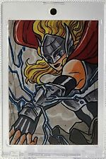2020 UD Marvel Masterpieces THOR SKETCH CARD #1/1 Paul Medalla Artist Signed picture