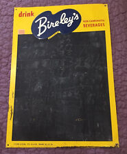 Vintage Drink Bireley’s Non Carbonated Blackboard Advertising Tin Menu Sign Soda picture