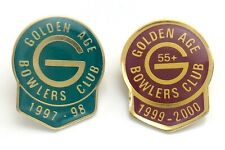 Two Golden Age Bowlers Club 1997 1998 1999 2000 Red Green Pin 1in 2.3g J945 picture