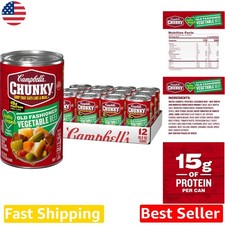Healthy Request Vegetable Beef Soup 12pk 18.8oz Cans - Big Flavor, 15g Protein picture