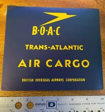 BOAC - Trans-Atlantic Air Cargo - Gummed Label - Mint picture