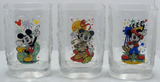 Vintage Mickey Mouse McDonald's Walt Disney Square Glasses Set of 3  from 2000  picture
