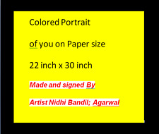 Handmade Portrait Photo Made Signed By World Famous Artist Nidhi Bandil Agarwal picture